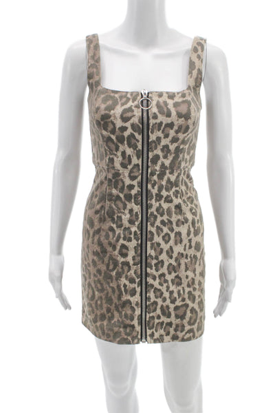 Nicholas Womens Animal Print Sleeveless Mini Dress Multi Size 2