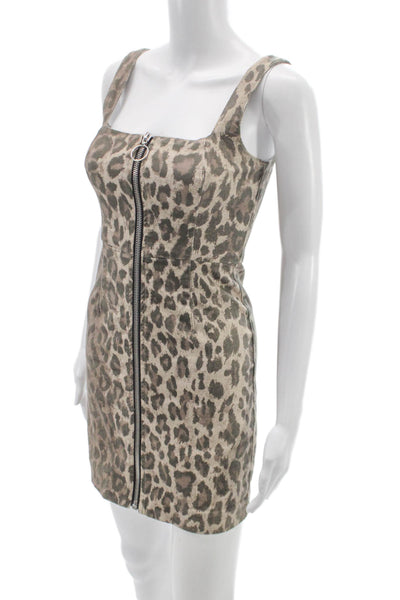 Nicholas Womens Animal Print Sleeveless Mini Dress Multi Size 2