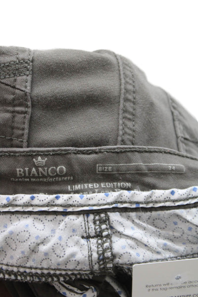 Bianco Womens Green Chino Pants Button Closure 97% Cotton Size 24