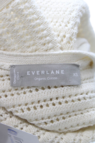 Everlane Women Ivory Organic Cotton Camisole Crew Neck Sleeveless Solid Size XS