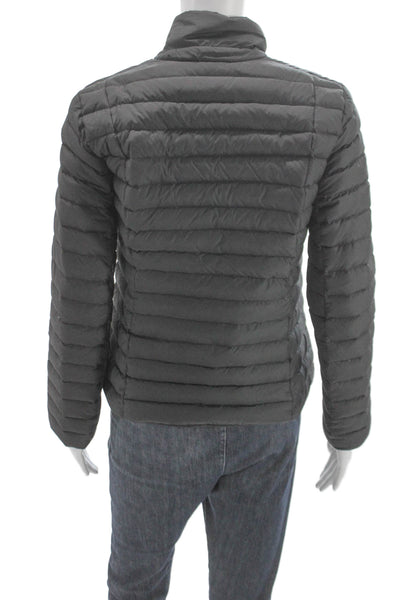 ELEVENTY Womens Gray Basic Jacket Button Long Sleeve Polyester Size S