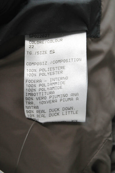 ELEVENTY Womens Gray Basic Jacket Button Long Sleeve Polyester Size S