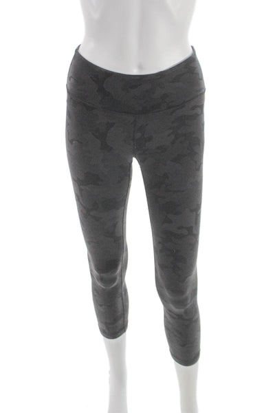 Lululemon Womens Cropped Camo Gray Leggings Polyester Pull On Size 4