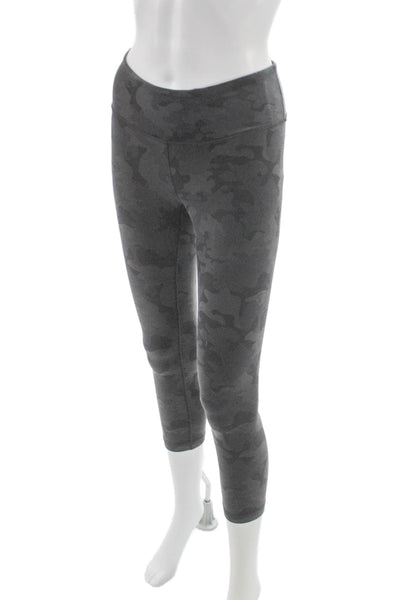 Lululemon Womens Cropped Camo Gray Leggings Polyester Pull On Size 4