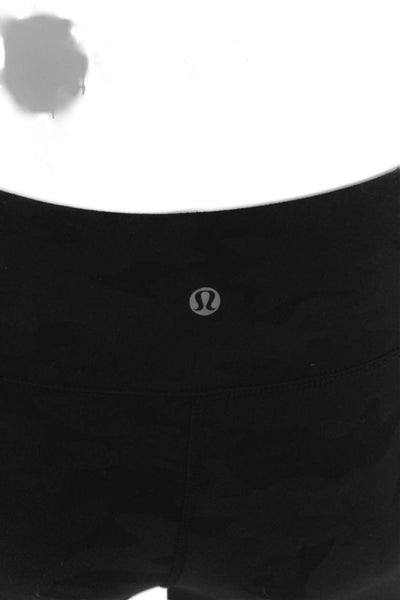 Lululemon Womens Cropped Camo Gray Leggings Polyester Pull On Size 4
