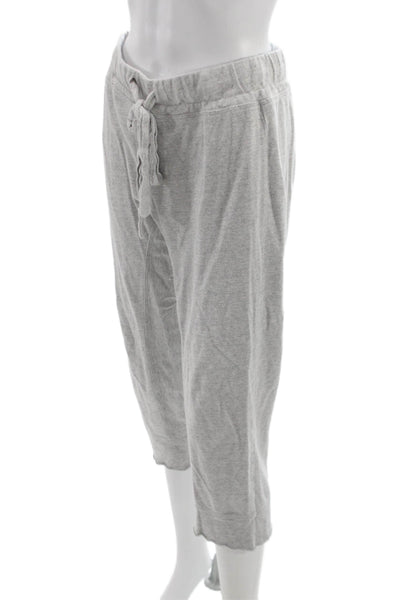 Wilt Women Cropped Gray Cotton Drawstring Pants Size XS