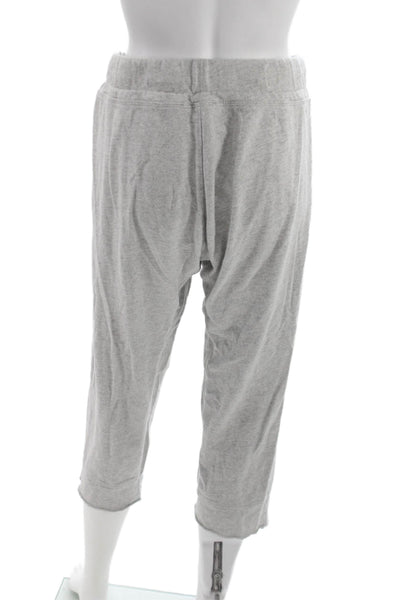 Wilt Women Cropped Gray Cotton Drawstring Pants Size XS