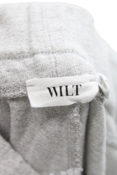 Wilt Women Cropped Gray Cotton Drawstring Pants Size XS