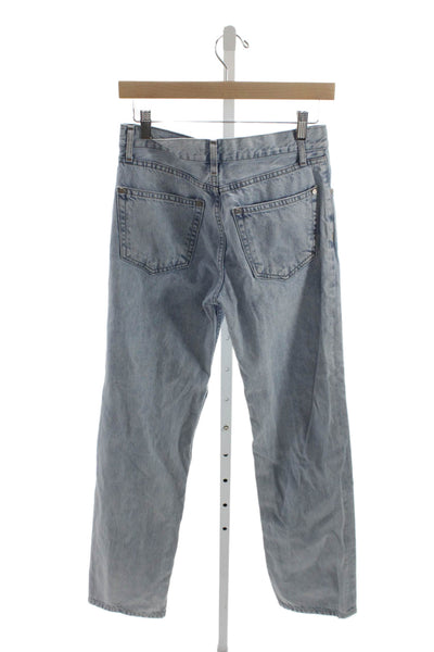 TWP Womens Straight Blue Jeans 100% Cotton Button Fly Size 24