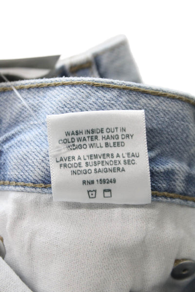 TWP Womens Straight Blue Jeans 100% Cotton Button Fly Size 24