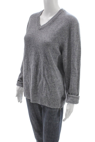 The Men's Store at Bloomingdale's Mens Cashmere Sweater Gray V-Neck Size M