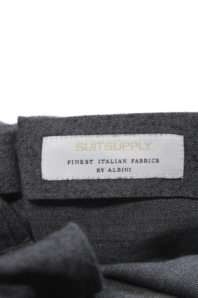 Suit Supply Mens Button-Down Shirt Gray Egyptian Cotton Long Sleeve Size M