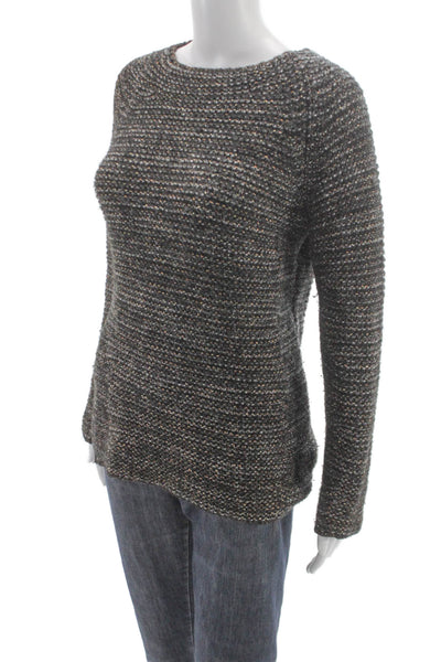 Maje Womens Black Wool Pullover Sweater Long Sleeve Round Neck Size 3