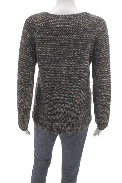 Maje Womens Black Wool Pullover Sweater Long Sleeve Round Neck Size 3