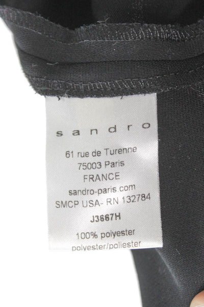 Sandro Womens Short Pencil Skirt Gray Polyester Zip Size 3