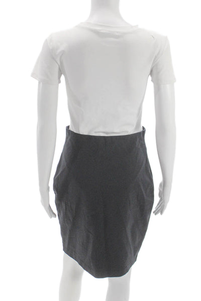 Wolford Womens Gray Straight Pencil Skirt Short Size 8