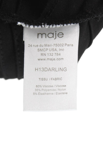 Maje Womens A-Line Dress Gray Short Sleeve Viscose Zip Size 3