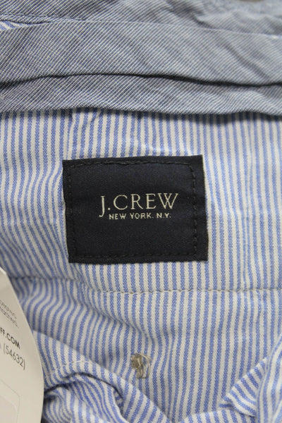 J Crew Mens Gray Cotton Chino Shorts Button Closure Size 35