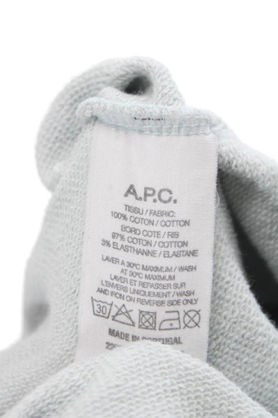 APC Mens Gray Cotton Pullover Hoodie Crew Neck Long Sleeve Size 2XL