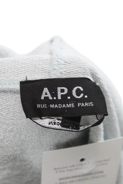 APC Mens Gray Cotton Pullover Hoodie Crew Neck Long Sleeve Size 2XL