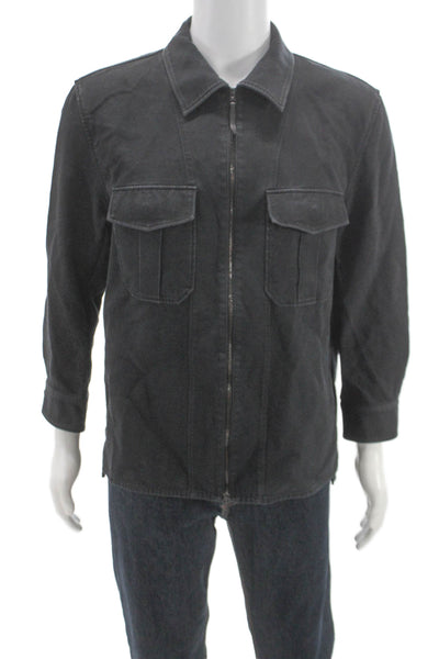 Theory Mens Military Jacket Black Size L