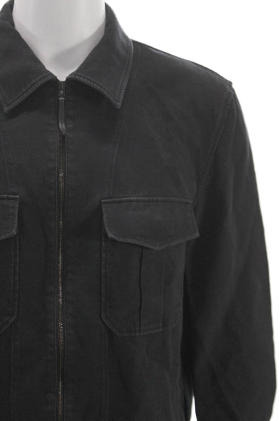 Theory Mens Military Jacket Black Size L