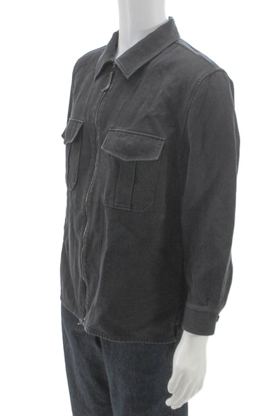 Theory Mens Military Jacket Black Size L