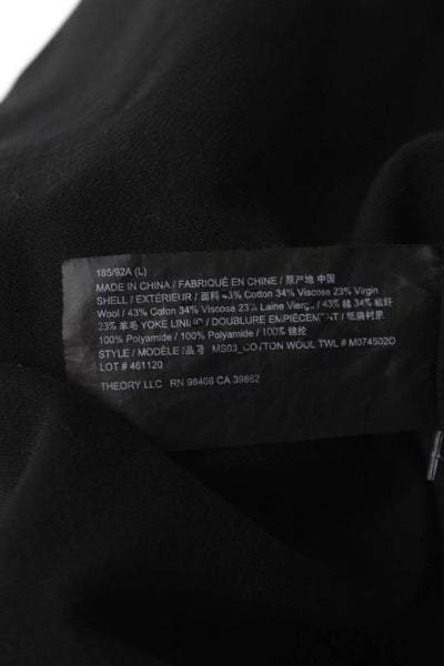 Theory Mens Military Jacket Black Size L