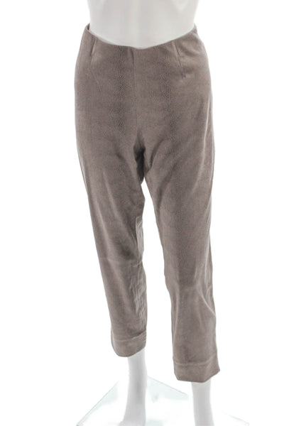 Seductive Womens Cropped Animal Print Pull On Gray Pants Size M
