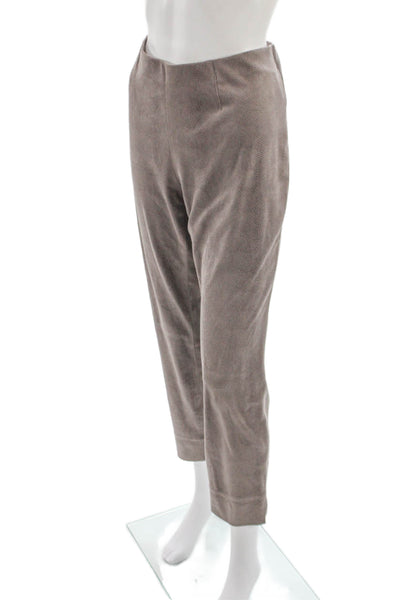 Seductive Womens Cropped Animal Print Pull On Gray Pants Size M