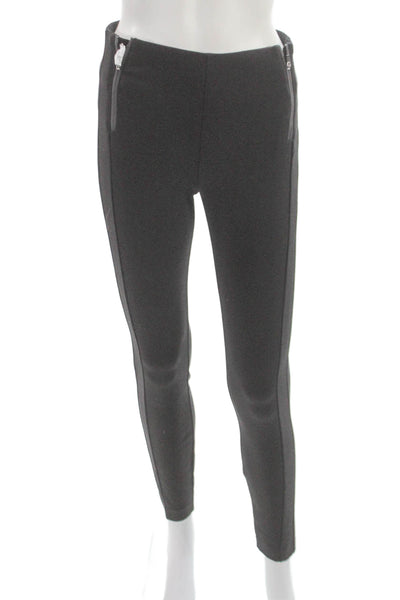 Zara Women Ankle Leggings Gray Viscose Solid Size S