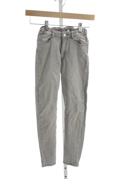 Bonpoint Girls Elastic Wait High Rise Jeans Gray Size 4