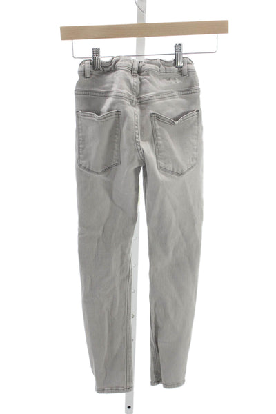 Bonpoint Girls Elastic Wait High Rise Jeans Gray Size 4