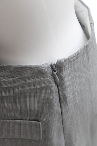 Sandro Women Dress Pants Gray Check Viscose Zip Inseam 34 Size 36