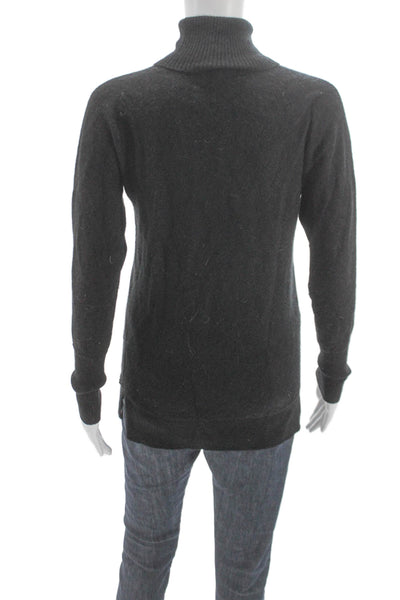 Rachel Zoe Women Gray Cashmere Turtleneck Pullover Sweater Long Sleeve Size XS