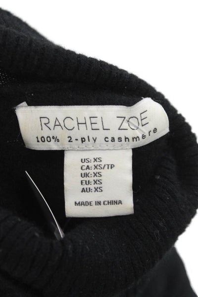 Rachel Zoe Women Gray Cashmere Turtleneck Pullover Sweater Long Sleeve Size XS