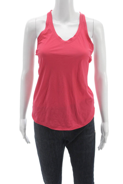 Lululemon Womens Racerback Scoop Neck Sleeveless Active Tank Top Red Size 2