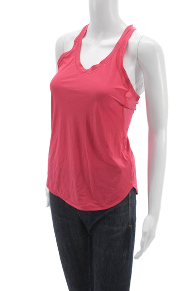 Lululemon Womens Racerback Scoop Neck Sleeveless Active Tank Top Red Size 2