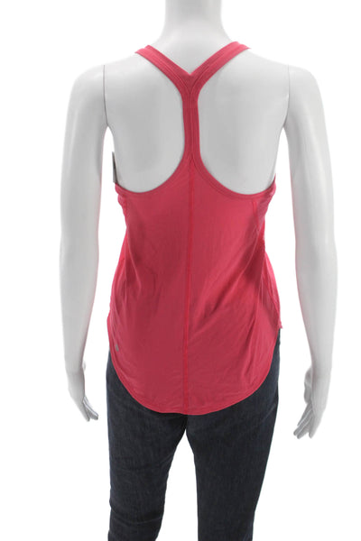 Lululemon Womens Racerback Scoop Neck Sleeveless Active Tank Top Red Size 2