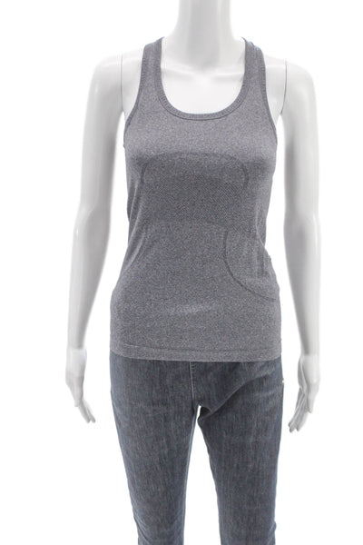 Lululemon Womens Textured Racerback Sleeveless Active Tank Top Blue Size 4