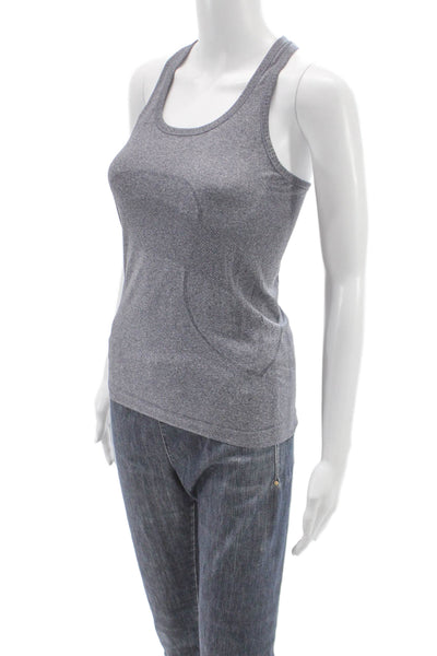 Lululemon Womens Textured Racerback Sleeveless Active Tank Top Blue Size 4