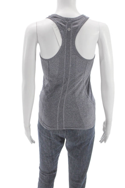 Lululemon Womens Textured Racerback Sleeveless Active Tank Top Blue Size 4