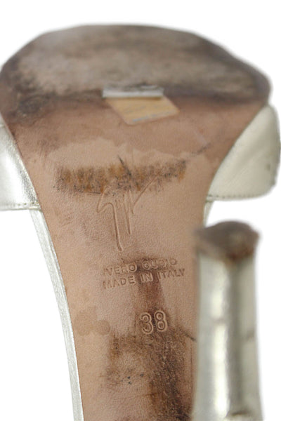 Giuseppe Zanotti Design Womens Crystal Open Toe D'Orsay Shoes Gold Size 8