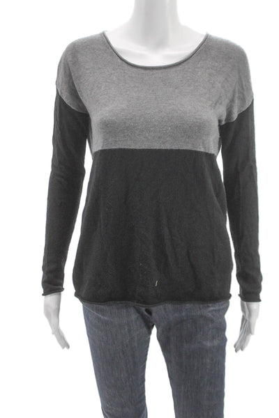 Splendid Women Pullover Sweater Gray Colorblock Viscose Size M
