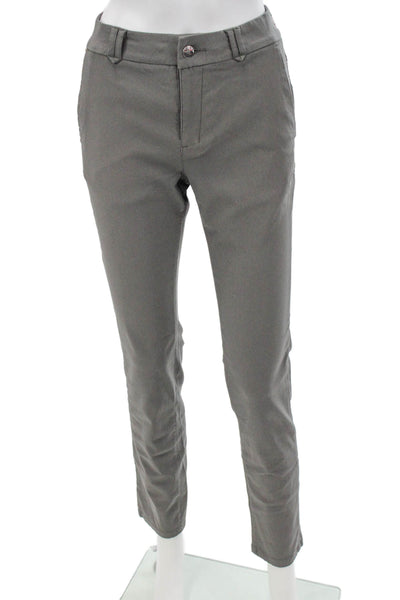 Kjus Womens Chino Pants Gray Viscose Button Inseam 30 Size 36
