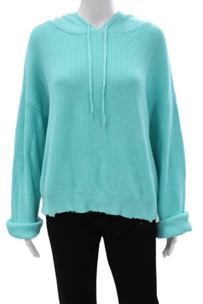 525 Womens V-Neck Blue Cotton Pullover Sweater Long Sleeve Size M