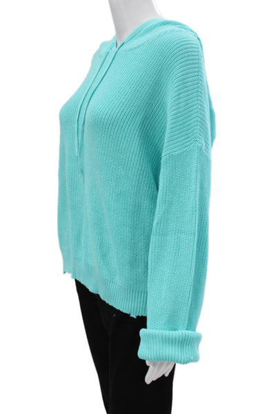 525 Womens V-Neck Blue Cotton Pullover Sweater Long Sleeve Size M