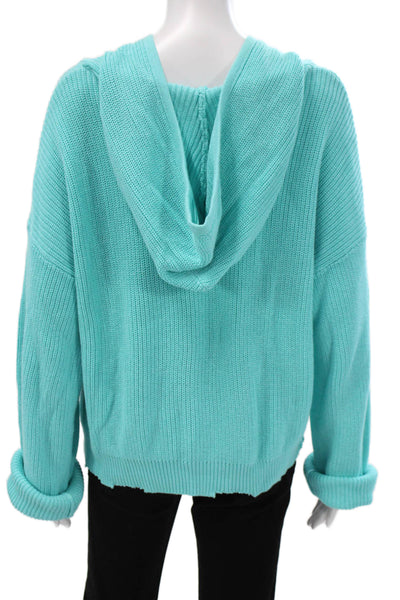 525 Womens V-Neck Blue Cotton Pullover Sweater Long Sleeve Size M
