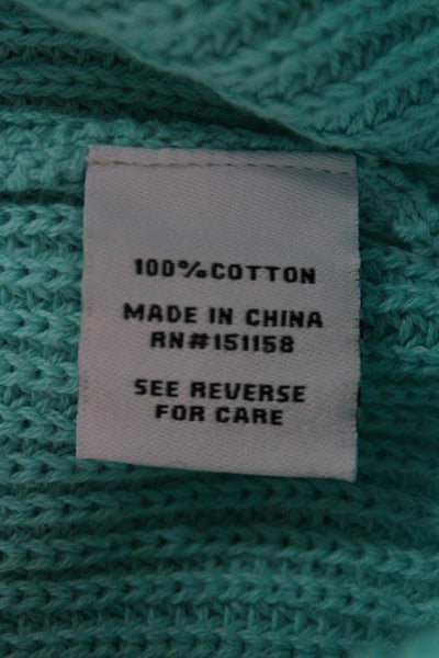 525 Womens V-Neck Blue Cotton Pullover Sweater Long Sleeve Size M