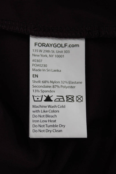 Foray Golf Unisex Adults Tops Collared Purple Button Long Sleeve Size S